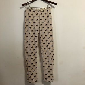 Vintage, horse print pyjama pants in beige